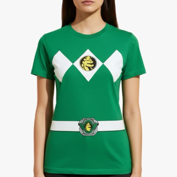 Mighty Fine Tops - Mighty Fine Green Power Ranger T Shirt Sz L